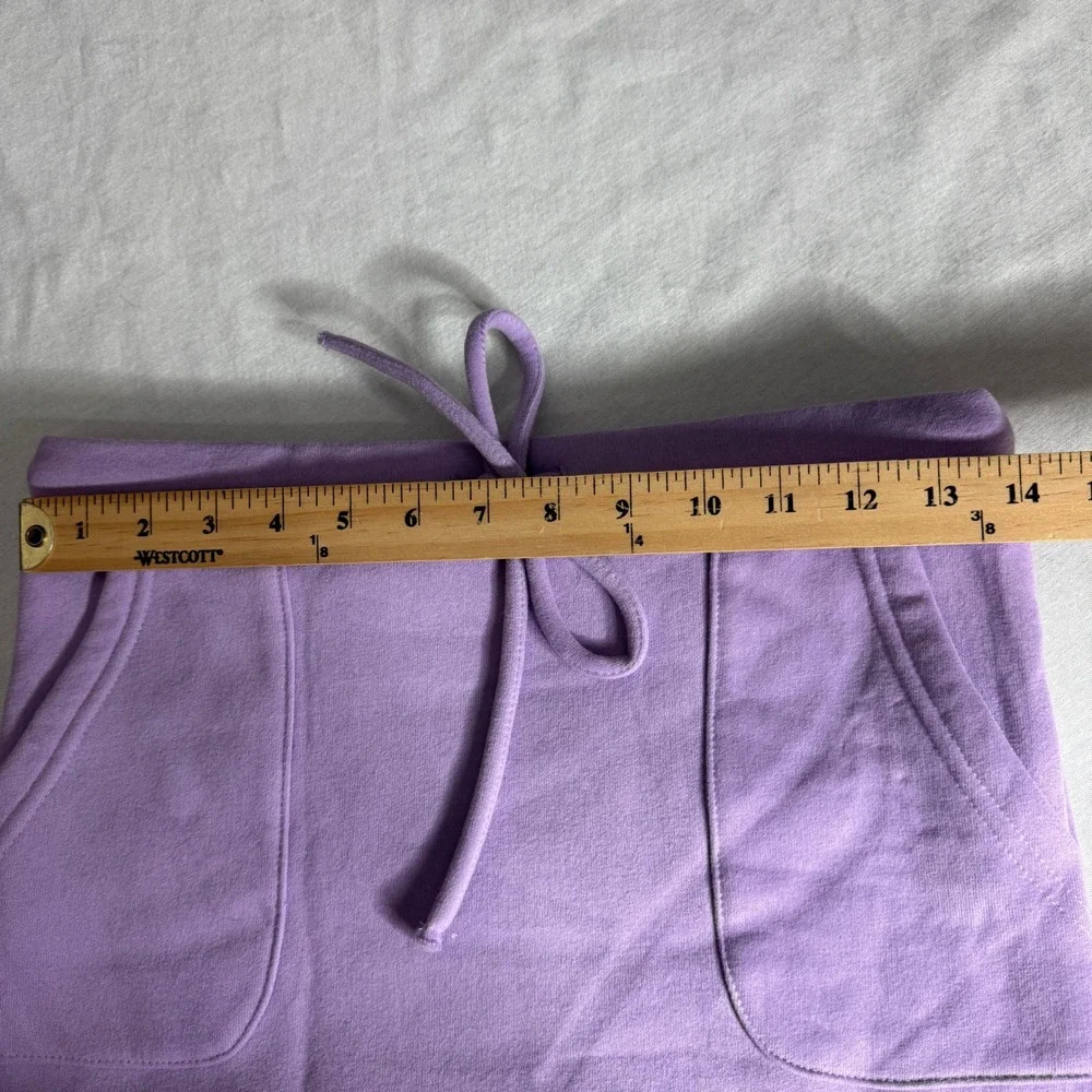 Dolls Kill New Pink Drawstring Sweat‎ Mini Skirt Lavender Purple Fleece Sz Small